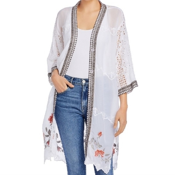 Johnny Was Rosey Kimono Top - Picture 3 of 17